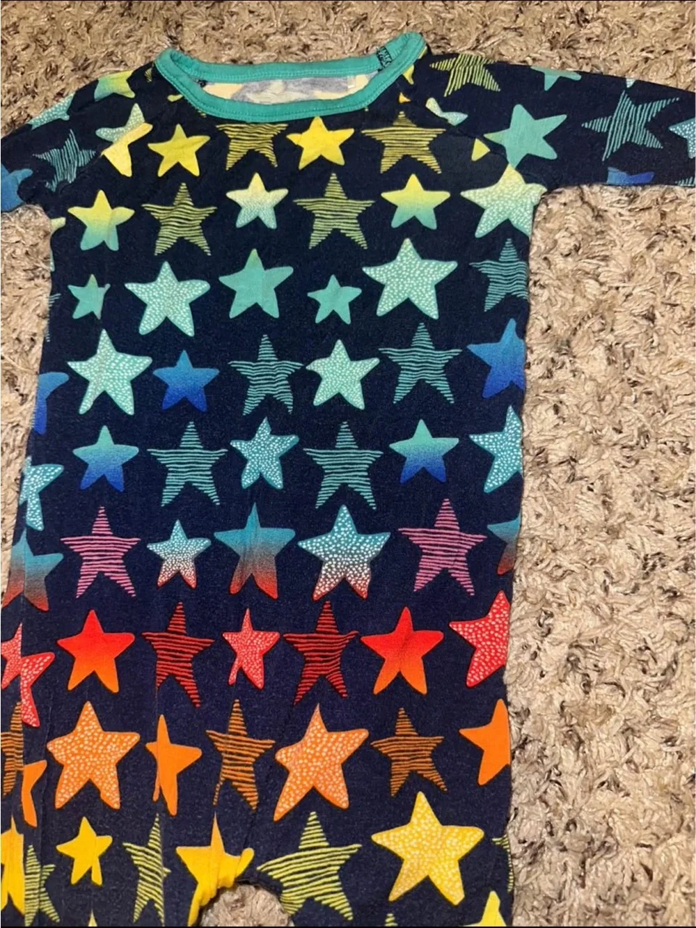 Little Sleepies Bamboo Crescent Zippy- Multicolor Stars